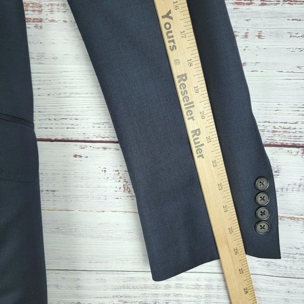Ted Baker Jones CT Blazer Mens Size 42 L Endurance 100% Wool Dark Blue Office